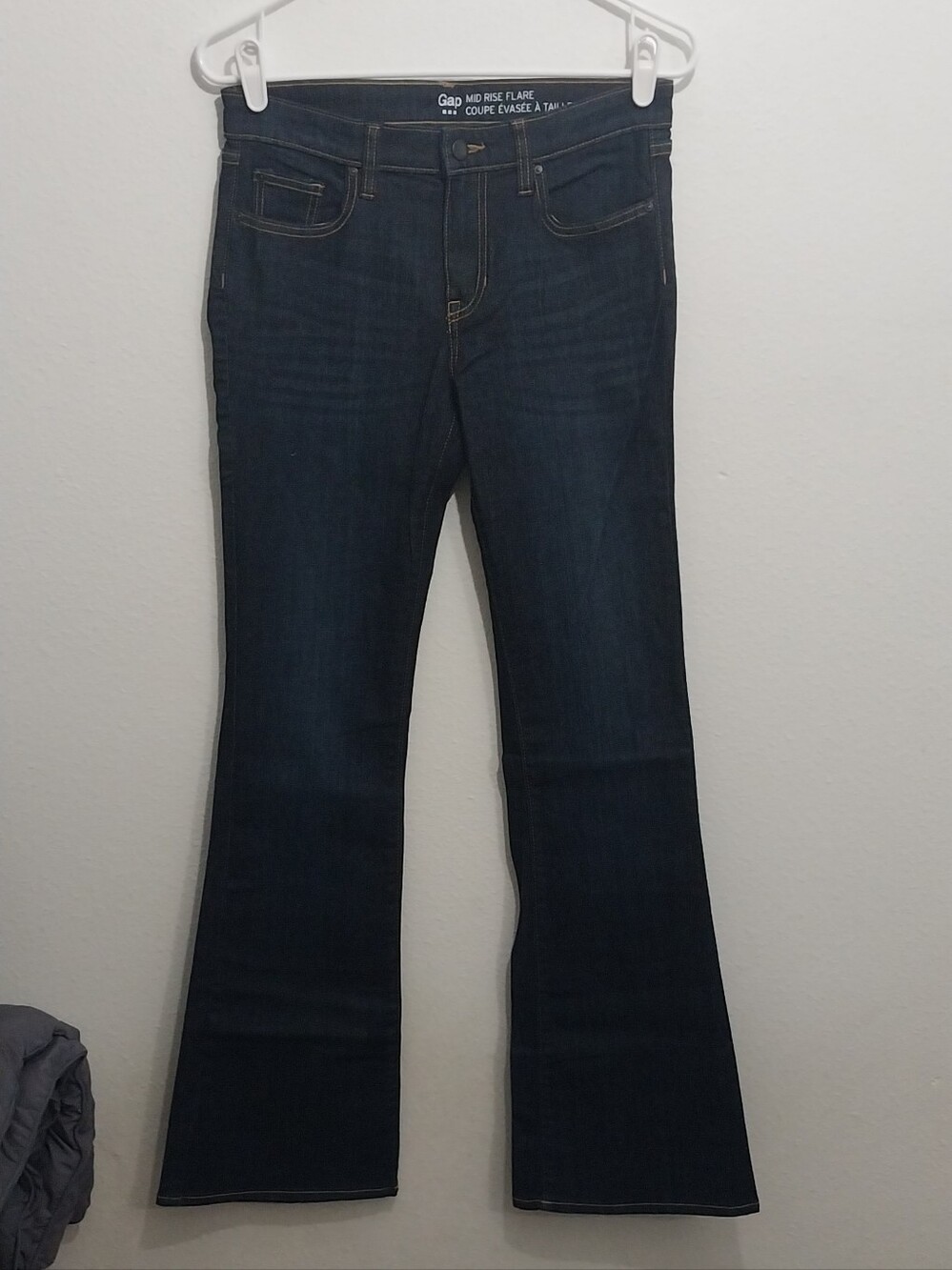 GAP Dark Indigo Mid-Rise Flare Jeans